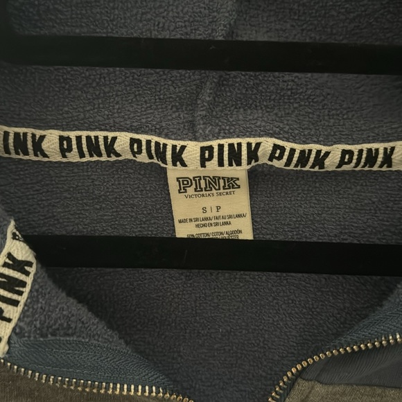 PINK / Women's Half-Zip Sweatshirt - Picture 5 of 6